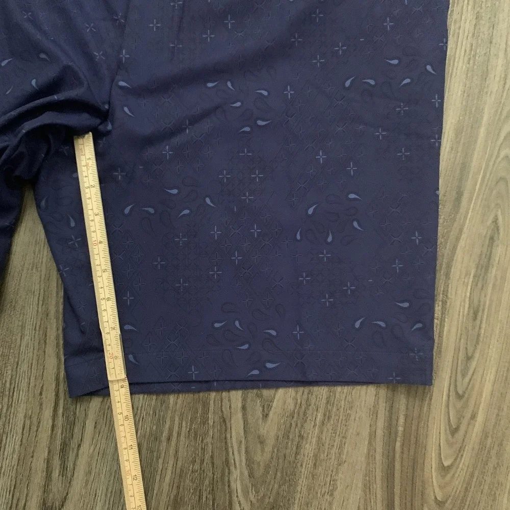 Peter Millar Crown Sport Blue Salem Geo Paisley Golf Shorts Size 42 MS24EB84